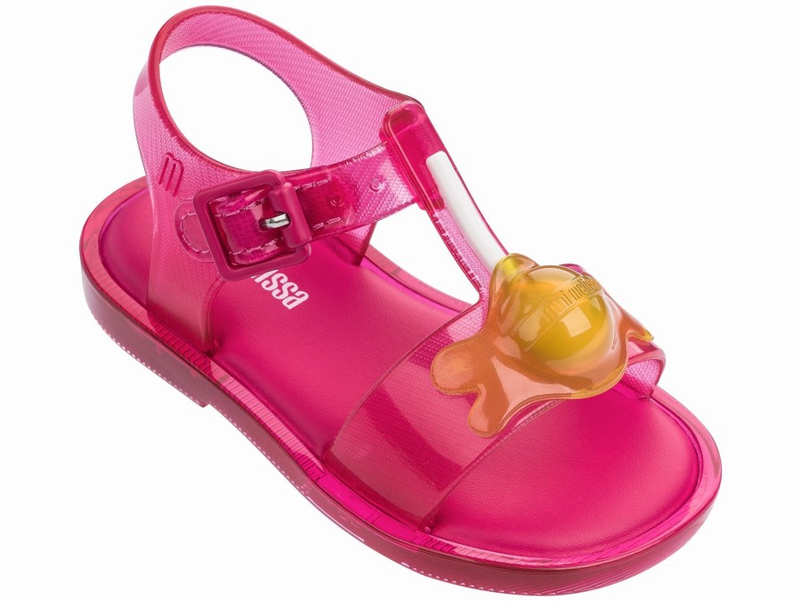 Mini Melissa Mar Lollypop Contrast - Pembe Bebek Sandalet - YLUQSZ-976